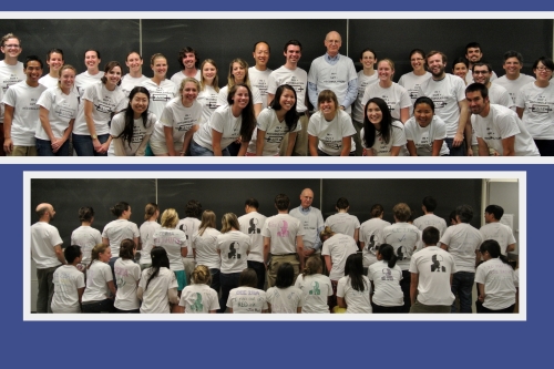 Jim's students commemorate retirement with custom t-shirts