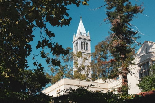A stock picture with a side profile view of the Campanile (Photo Credit: Janet Ganbold/Unsplash)