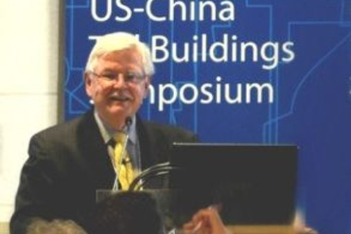 Professor Stephen A. Mahin speaking