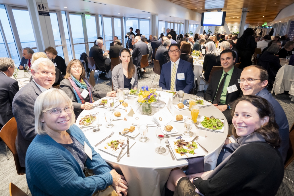 A collection of photos of ADA members and guests from the annual banquet event.   (Photo Credit: Adam Lau/Berkeley Engineering)