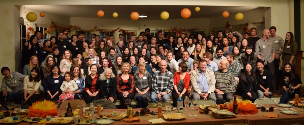 Environmental Engineerings Thanksgiving potluck attendees, including faculty and students