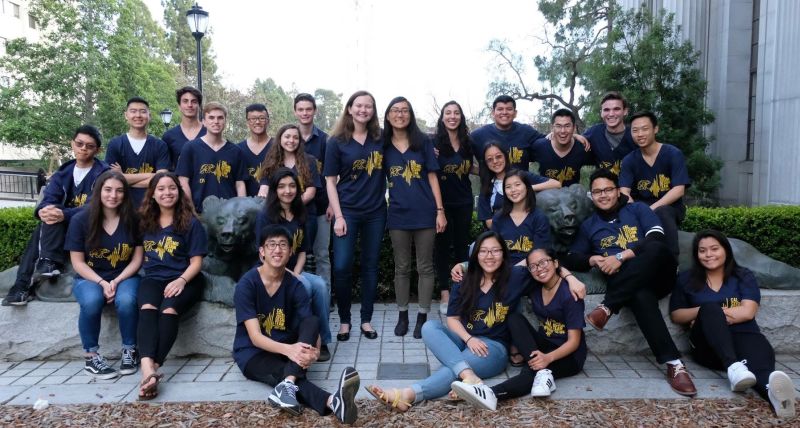 Cal Seismic team in the shirts that got them through shake day with the best performance of the competition!
