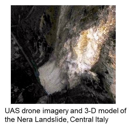 UAS drone imagery and 3D model of Nera Landslide, Central Italy