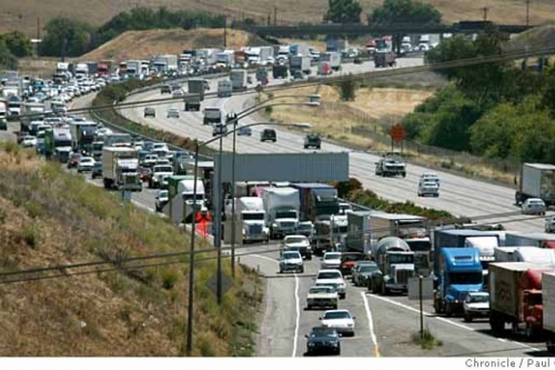 Traffic on 580 through Livermore Valley