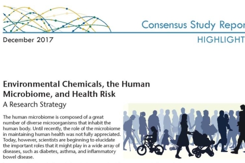 First page of NASEM report: Environmental Chemicals, the Human Microbiome, and Health Risk: A Research Strategy