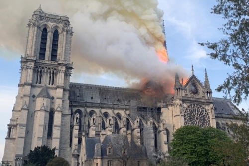 Notre-Dame on April 15, 2019. (Photo by Wandrille de Préville, Wikimedia Commons)