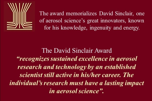 The David Sinclair Award from AAAR